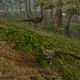 A T-Rex. It literally never left that spot.